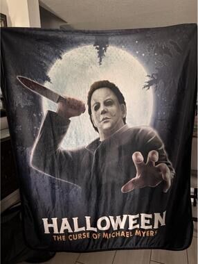 Halloween The Curse Of Michael MyersSherpa Lined Fleece Throw [COPY]